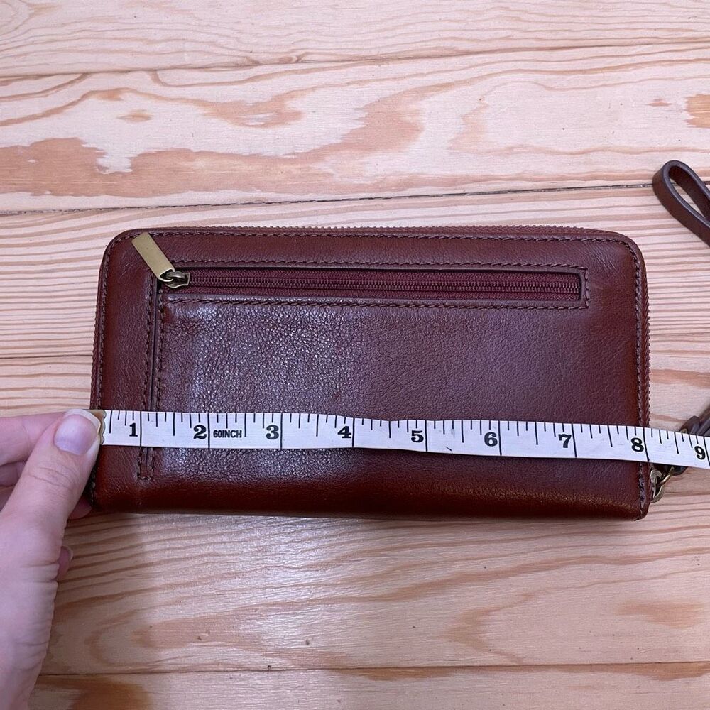 New‎ Fossil Patchwork Zip Around Wallet Clutch Le… - image 3